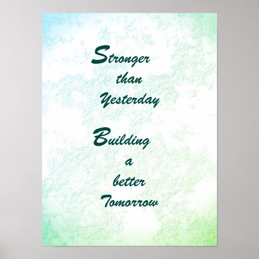 poster "Sterker dan gisteren" (Voorkant)