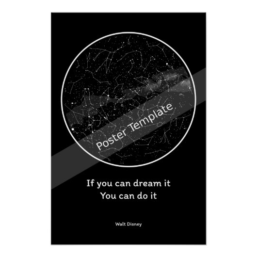 Poster-sterrenkaart Perfect Poster (Voorkant)