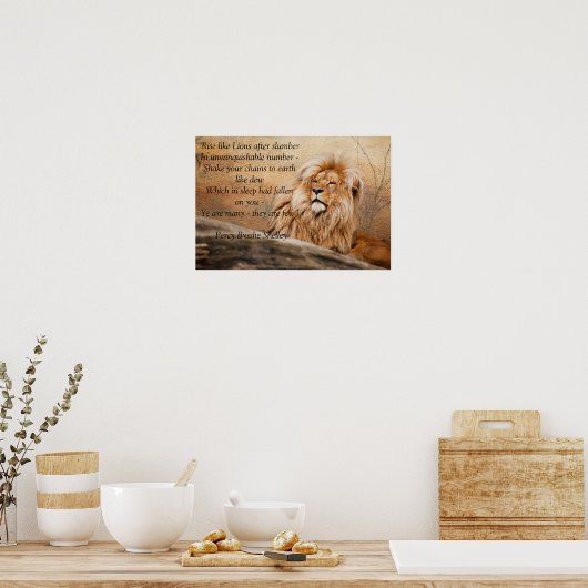 poster "Stijging als leeuwen" (Keuken)