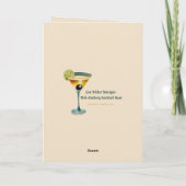 Poster Stijl Mid Century Modern Martini Kaart (Achterkant)