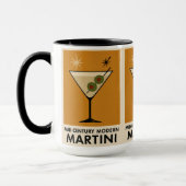 Poster Stijl Mid Century Modern Martini Mok (Links)