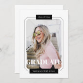 Poster stijl minimalistische moderne Afstuderen fo Aankondiging (Voorkant / Achterkant)