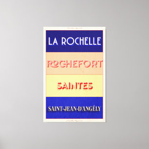 Poster stijl ontwerp van Charente Maritime Art Dec Canvas Afdruk