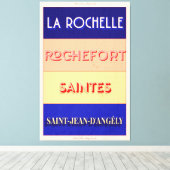 Poster stijl ontwerp van Charente Maritime Art Dec Canvas Afdruk (Insitu (Houten vloer))