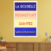 Poster stijl ontwerp van Charente Maritime Art Dec Canvas Afdruk (Insitu (Woonkamer))