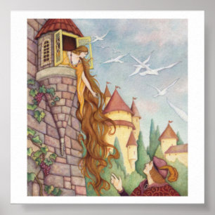 Poster  stijl Rapunzel