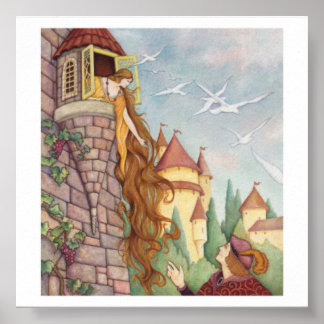 Poster  stijl Rapunzel