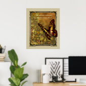 Poster  Stijlvlinderillustratie (Thuiskantoor)