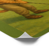 POSTER Stijlvolle kat speelt golf gepersonaliseerd (Hoek)