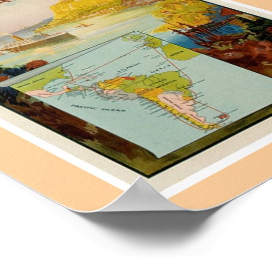 Poster Stille-Oceaanlijn (Hoek)