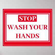 Poster - STOP JE HANDEN WASEN