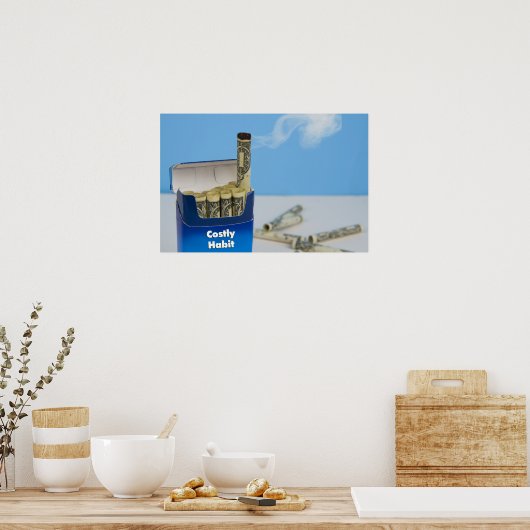 Poster stoppen met roken - dure habitat (Keuken)