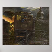 POSTER ~ Stormy Night Train ~ Stom de flams (Voorkant)