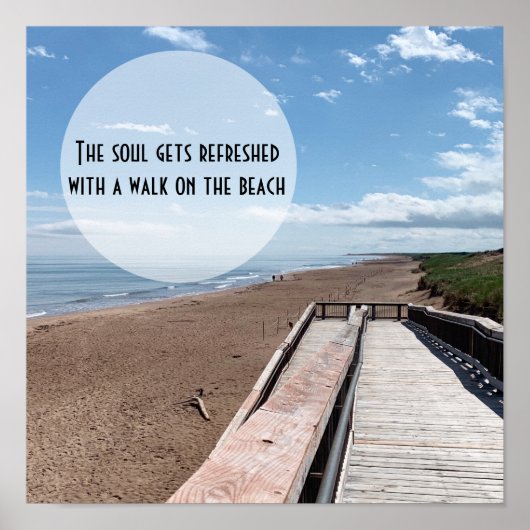 Poster Strandwandeling Ziel Vernieuwend (Voorkant)