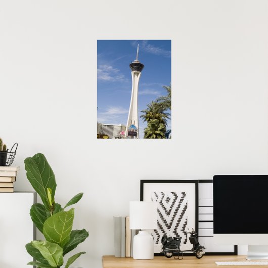 Poster Stratosphere Las Vegas Tower Print (Thuiskantoor)