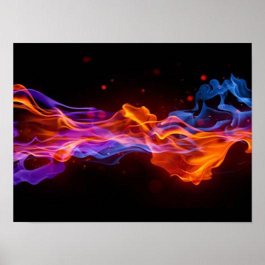 Poster-stromende vlammen poster (Voorkant)