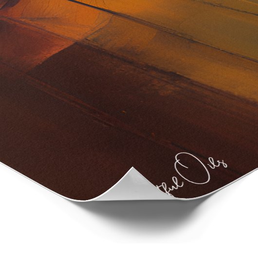 Poster | struisvogel | Olieverfstijl (Hoek)