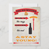 Poster Style 50ste verjaardag Uitnodiging (Achterkant)