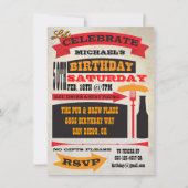 Poster Style 50ste verjaardag Uitnodiging (Voorkant)