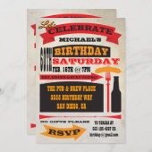 Poster Style 60ste verjaardag uitnodigingen (Voorkant / Achterkant)