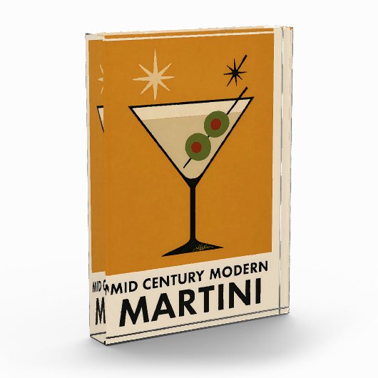 Poster Style Mid Century Modern Martini Fotoblokken (Links)