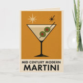 Poster Style Mid Century Modern Martini Kaart (Voorkant)