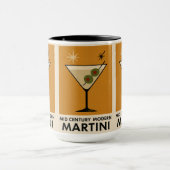 Poster Style Mid Century Modern Martini Mok (Midden)