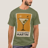 Poster Style Mid Century Modern Martini T-shirt (Voorkant)