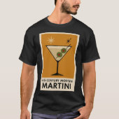 Poster Style Mid Century Modern Martini T-shirt (Voorkant)