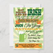 Poster Style St. Patrick's Day Party Pub Party Kaart (Voorkant)