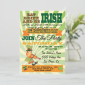 Poster Style St. Patrick's Day Uitnodiging (Staand voorkant)