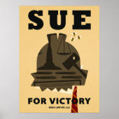 poster "Sue for Victory" (Voorkant)