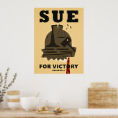 poster "Sue for Victory" (Keuken)