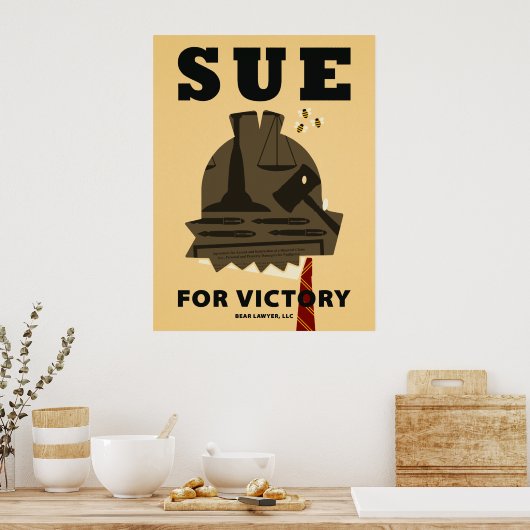 poster "Sue for Victory" (Keuken)
