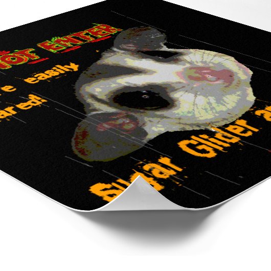 Poster suikerglider (Hoek)
