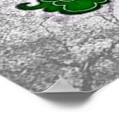 Poster suikerschedel in groen (Hoek)