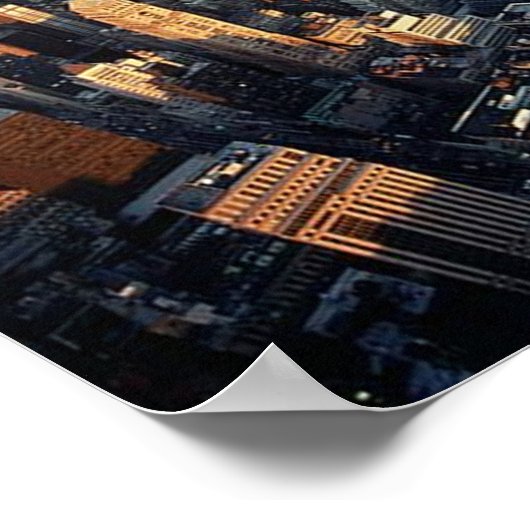 POSTER Sun op New York City ~Distant Chrysler Bldg (Hoek)