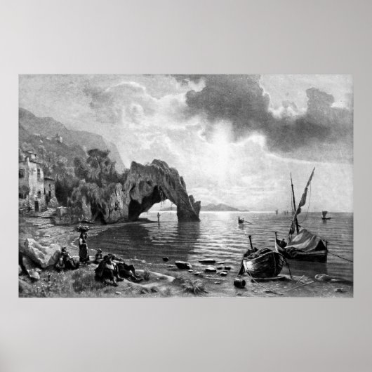 Poster ~ Sunset at Capri ~ Photogravure (Voorkant)