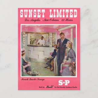 Poster Sunset Limited Los Angeles New Orleans Briefkaart