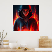 Poster Super-Héros (Keuken)