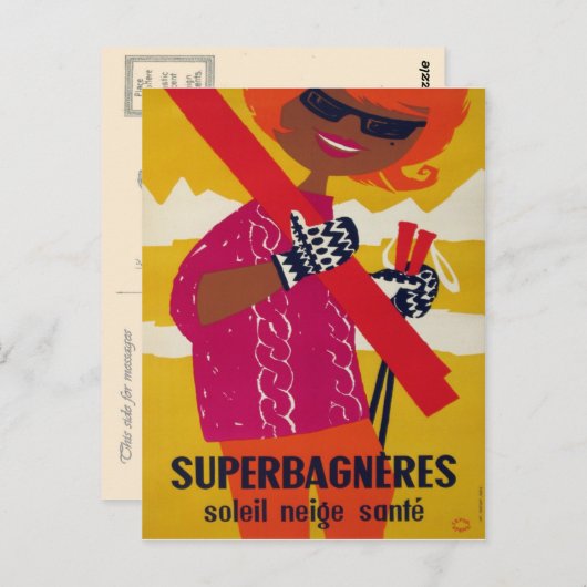  poster, Superbagneres Briefkaart (Voorkant / Achterkant)
