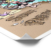 Poster Surf partij 12x12 (Hoek)