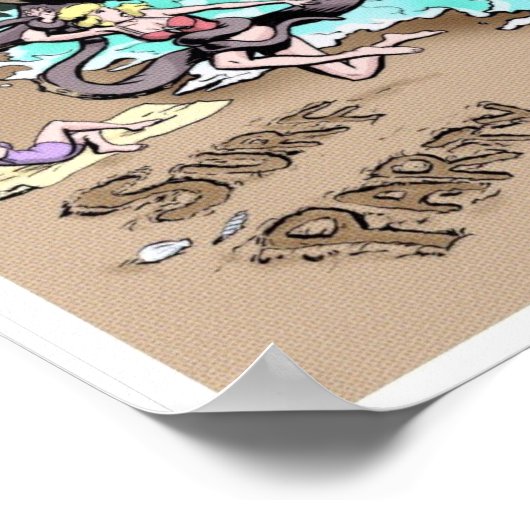 Poster Surf partij 12x12 (Hoek)