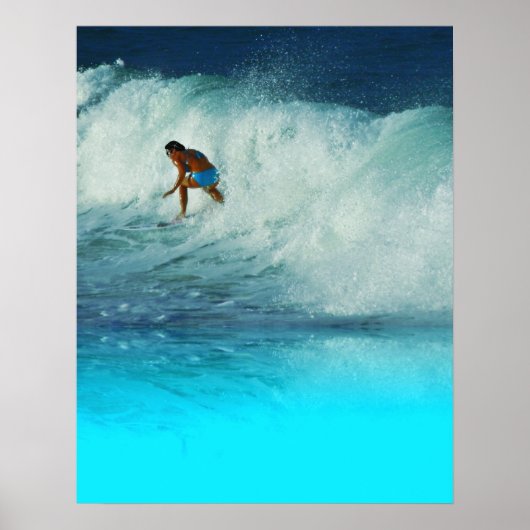 Poster Surfermeisje 2 Rainbow Bay Australië (Voorkant)