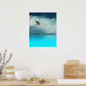 Poster Surfermeisje 2 Rainbow Bay Australië (Keuken)