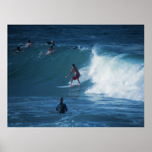 Poster surfers Rainbow Bay Australië
