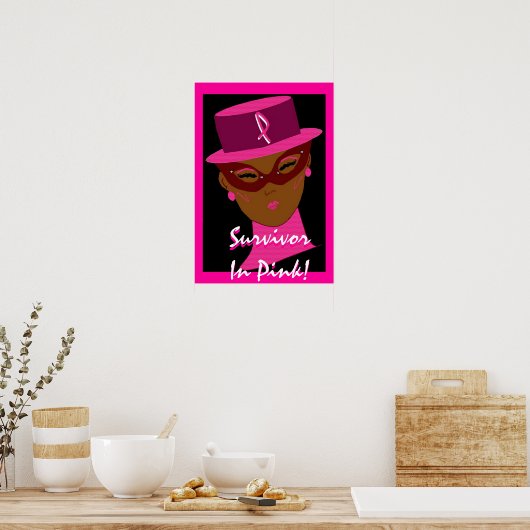 poster "Survivor in roze" - (Keuken)