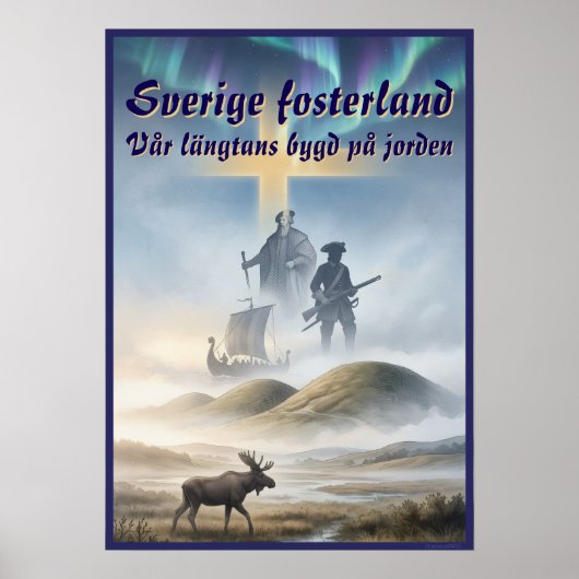 Poster — Sverige fosterland (Voorkant)