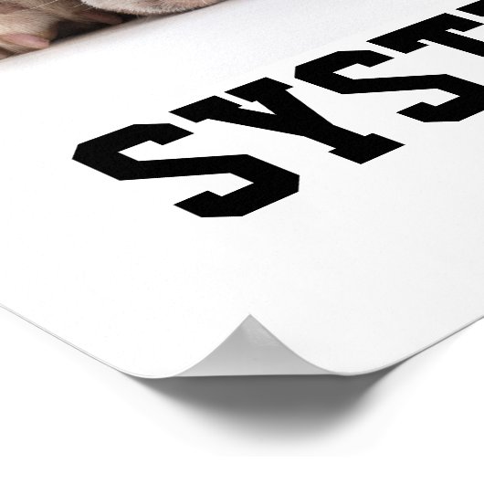 Poster Systeemfout Humor (Hoek)