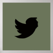 POSTER - T BIRD DESIGN - GROEN/ZWART (Voorkant)